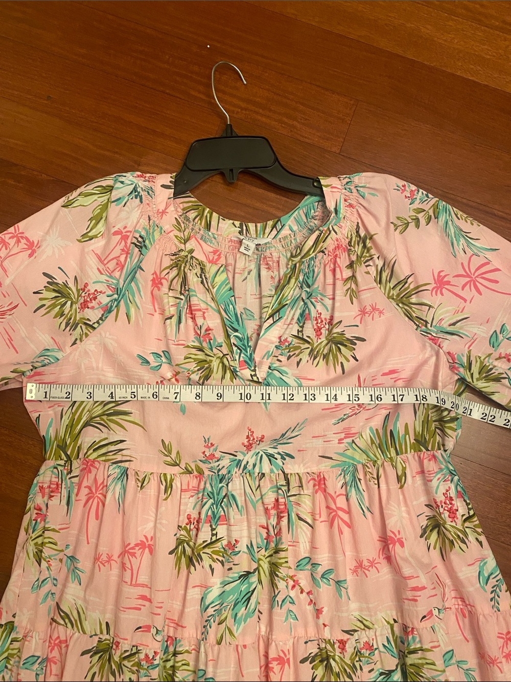 crown & ivy Pink Tropical Tiered Midi Dress - Picture 11 of 12